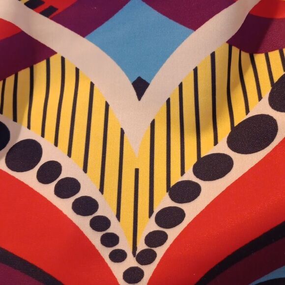 Aryeh Colorful Geometric Pattern Dress. Native Inspired - Picture 11 of 11